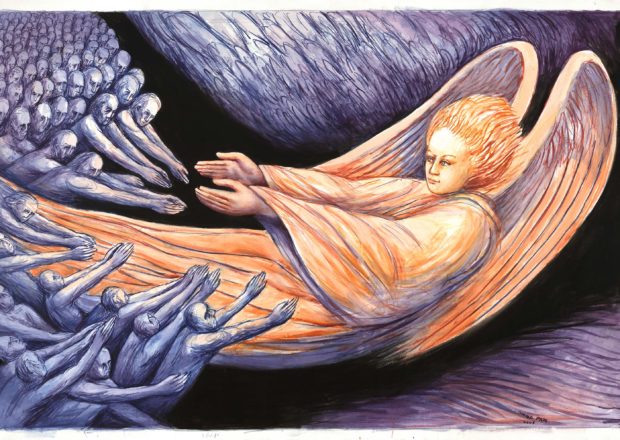 8. Come to Me, Donald Pass, Hope’s Cradle. Watercolor, signed and dated: 2005. 37 x 57 in.